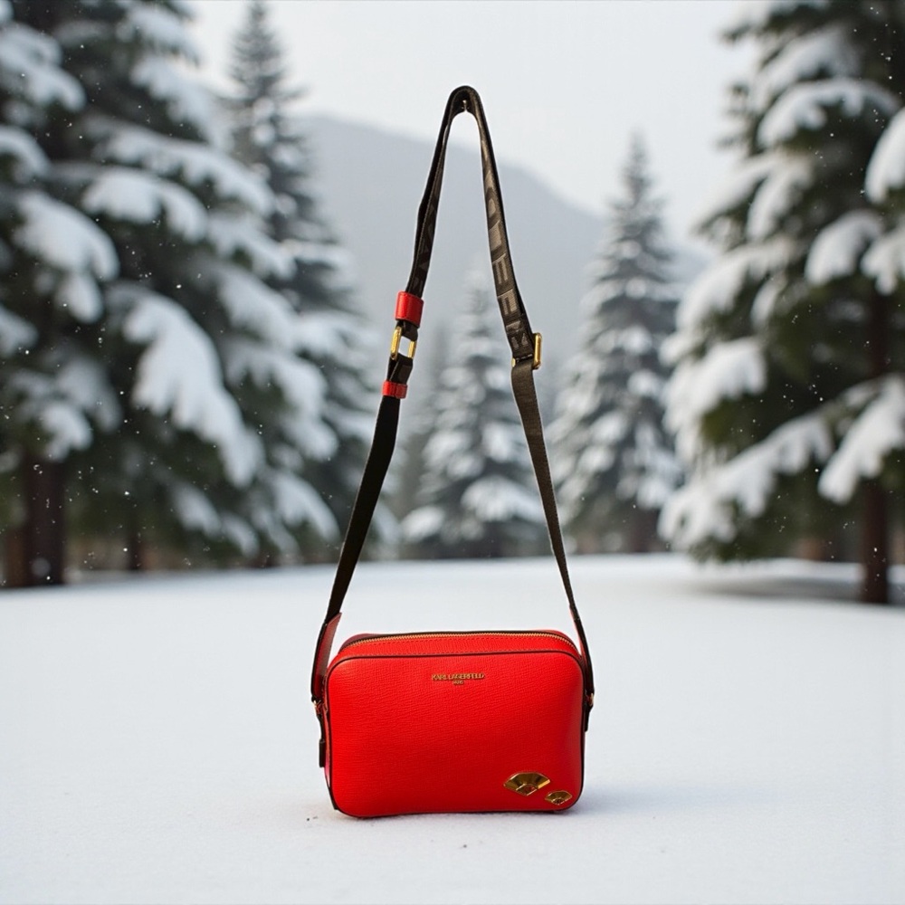Karl Lagerfeld Red Maybelle Crossbody Bag (A576). NWOT. - Picture 2 of 10